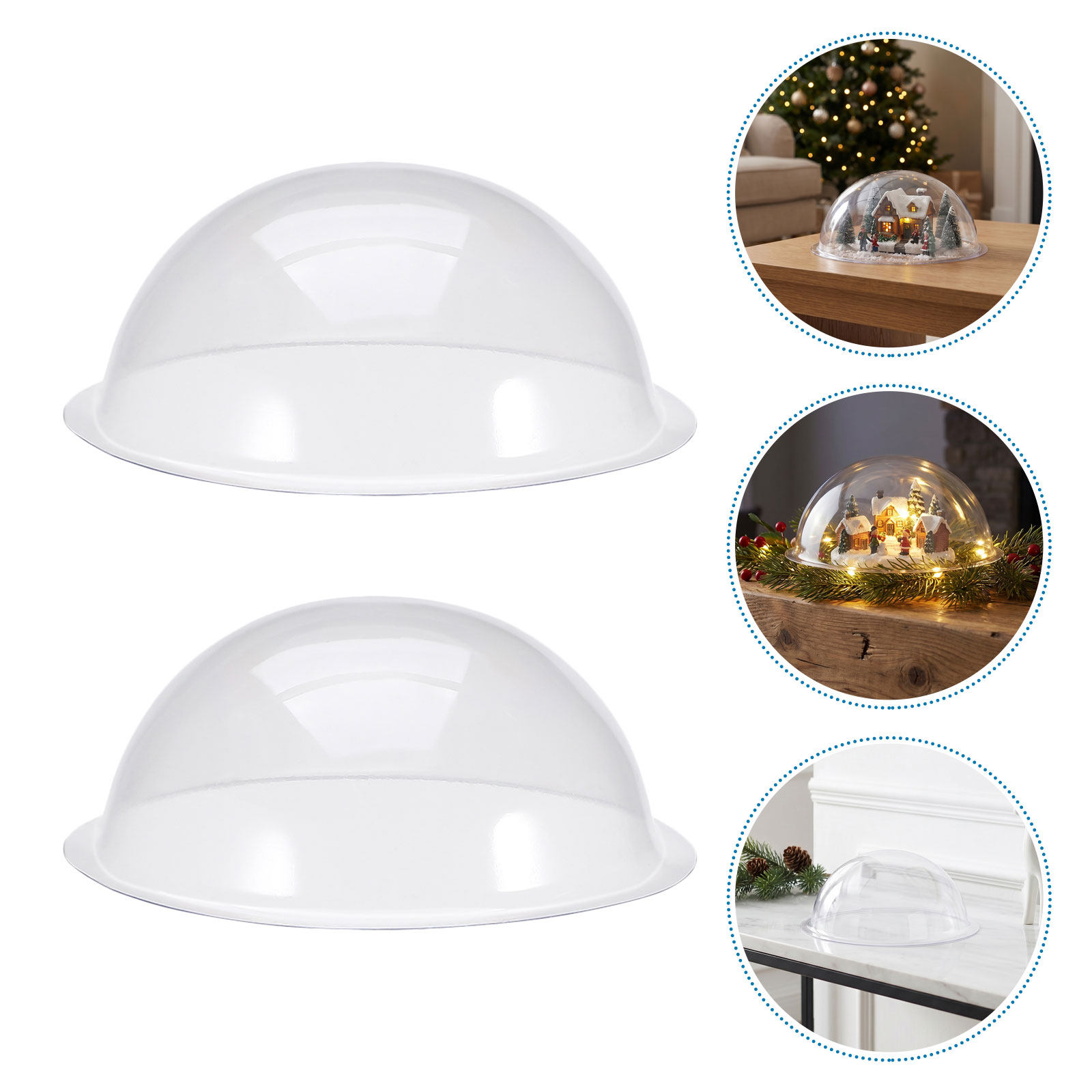 18 Pcs Clear Plastic Snow Glob - Plastic Dome Clear recension och pris