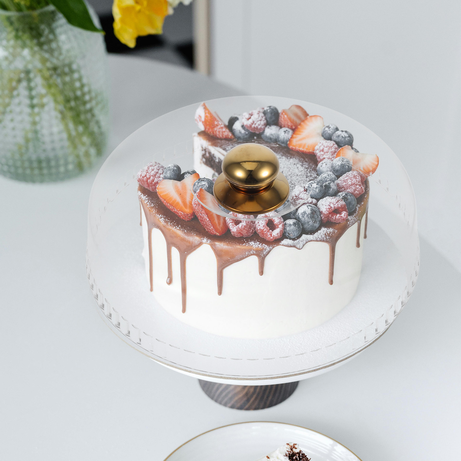 30Cm Round Clear Acrylic Cake  - Plastic Dome Clear recension och pris