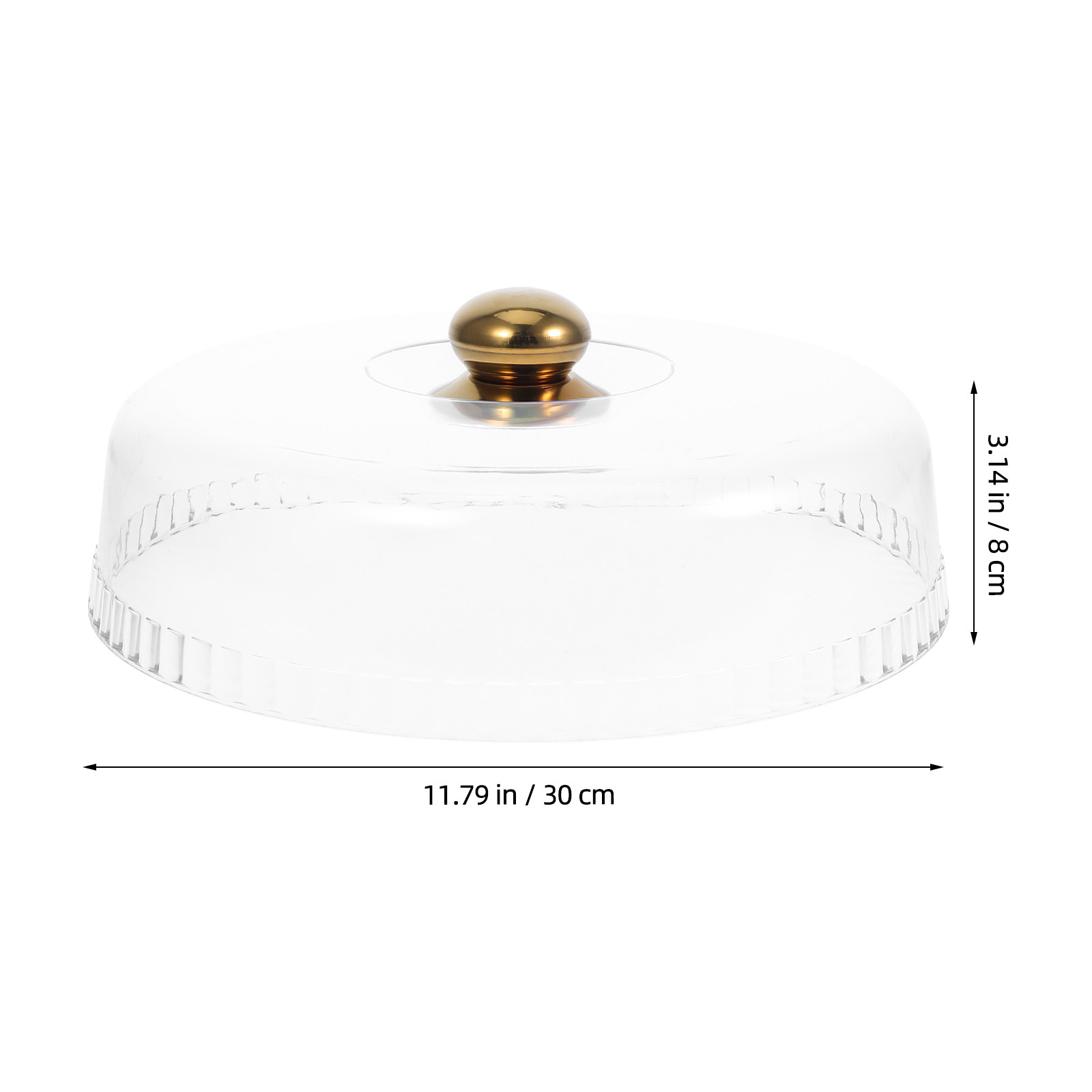 30Cm Round Clear Acrylic Cake  - Plastic Dome Clear recension och pris