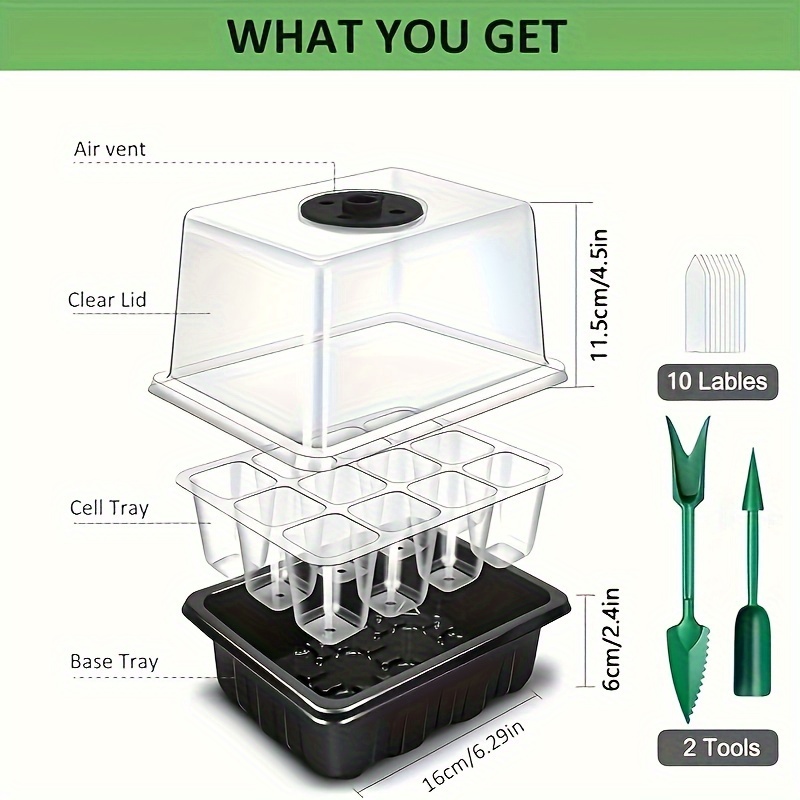 Seedling Starter Kit - 1/2/3 s - Humidity Dome Kit recension och pris