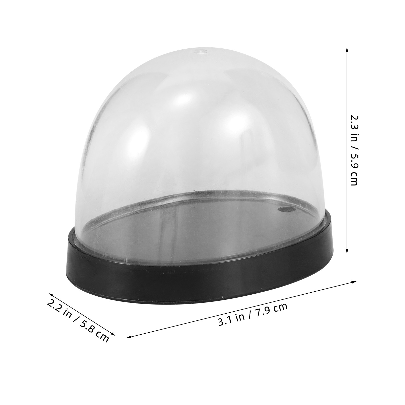 5Sets Glass Cloche Dome Clear  - Plastic Dome Clear recension och pris
