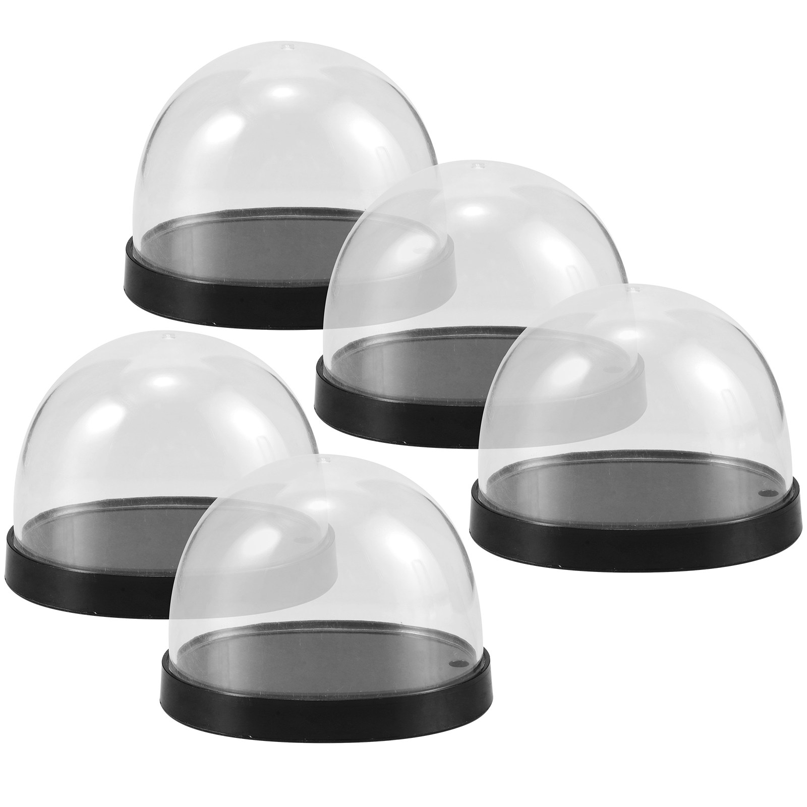 5Sets Glass Cloche Dome Clear  - Plastic Dome Clear recension och pris